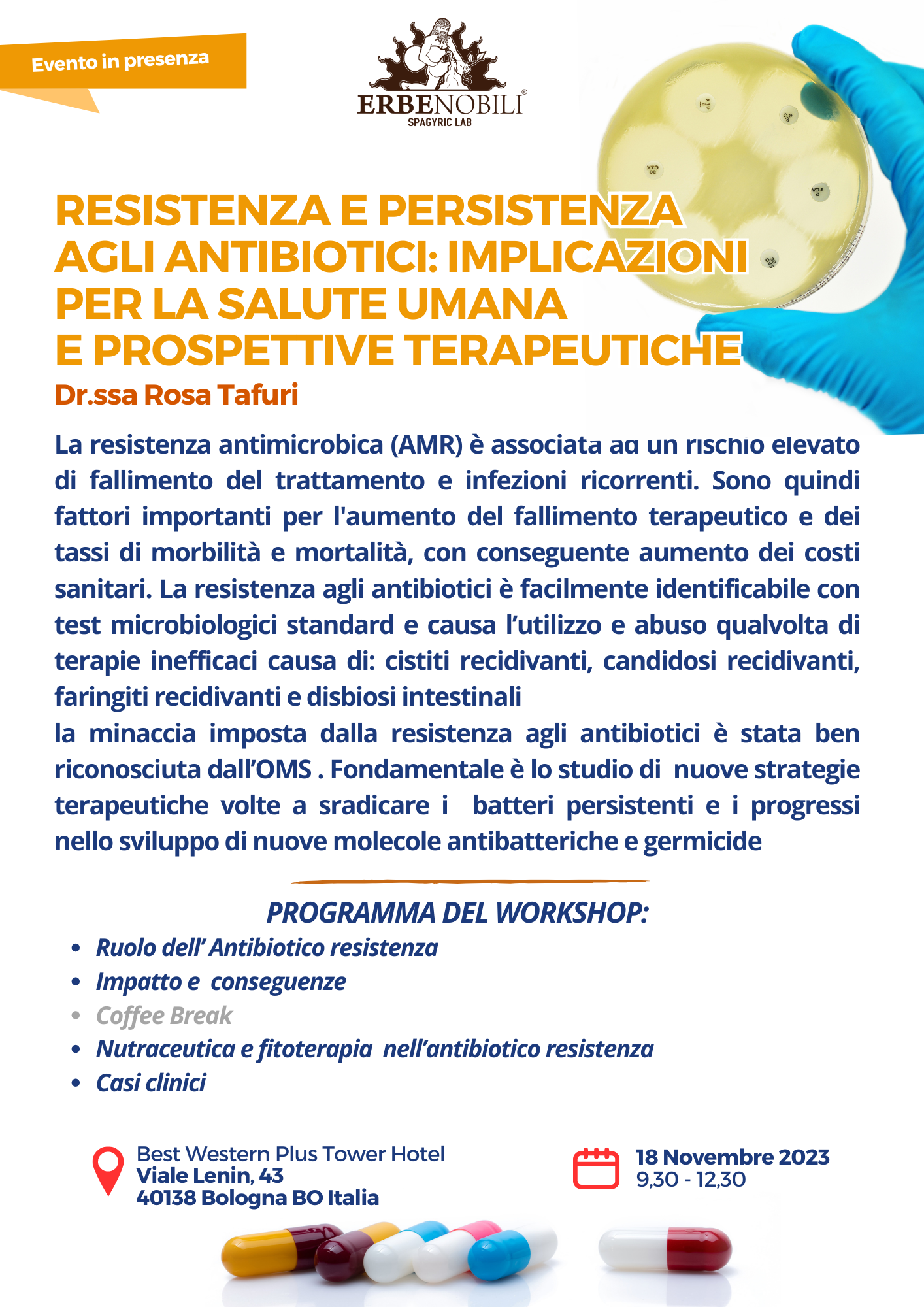 RESISTENZA E PERSISTENZA AGLI ANTIBIOTICI: IMPLICAZIONI PER LA SALUTE UMANA E PROSPETTIVE TERAPEUTICHE