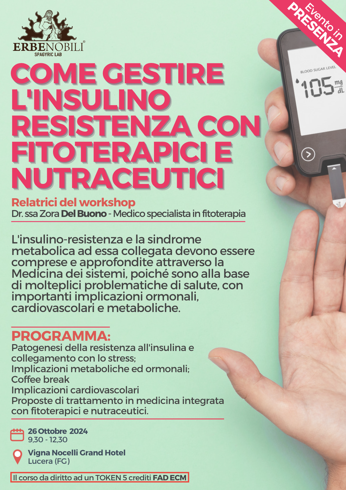 COME GESTIRE L' INSULINORESISTENZA CON FITOTERAPICI E NUTRACEUTICI