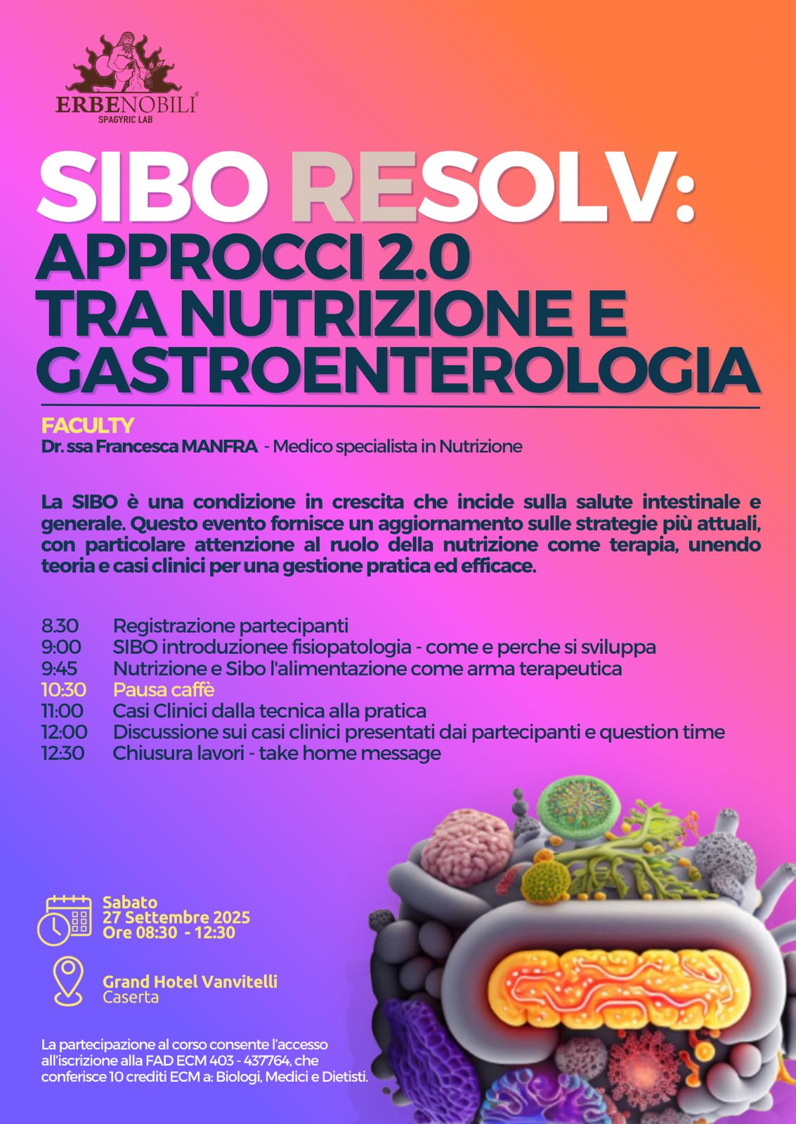 SIBO RESOLV: APPROCCIO 2.0 TRA NUTRIZIONE E GASTROENTEROLOGIA