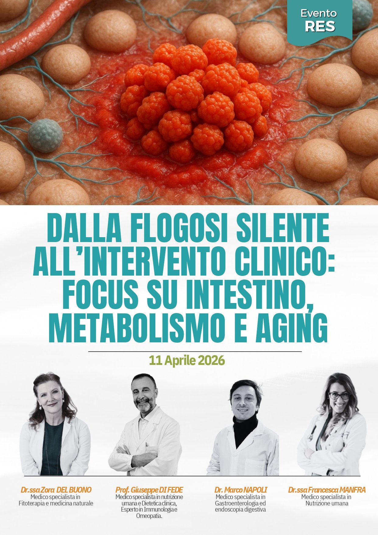 MILANO - DALLA FLOGOSI SILENTE ALL’INTERVENTO CLINICO: FOCUS SU INTESTINO, METABOLISMO E AGING